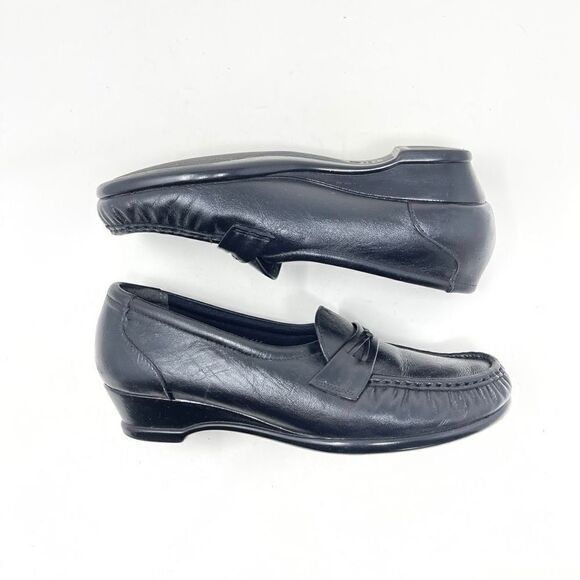 SAS Easier Slip On Black Loafer Tripad Comfort Women's Size 6.5 Moccasin - Picture 4 of 10